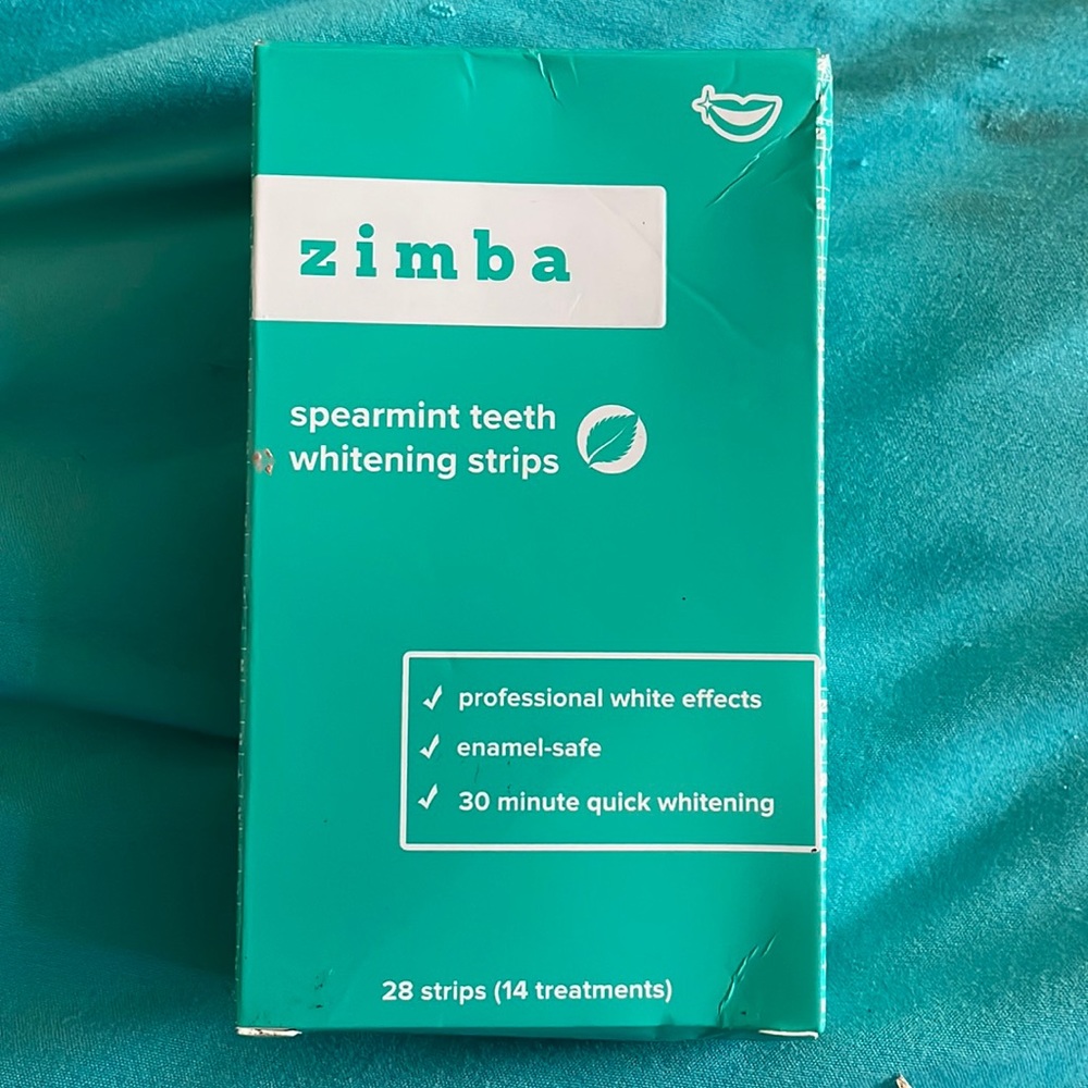 Zimba Spearmint Whitening Strips (13 strips) 6 1/2 treatments.